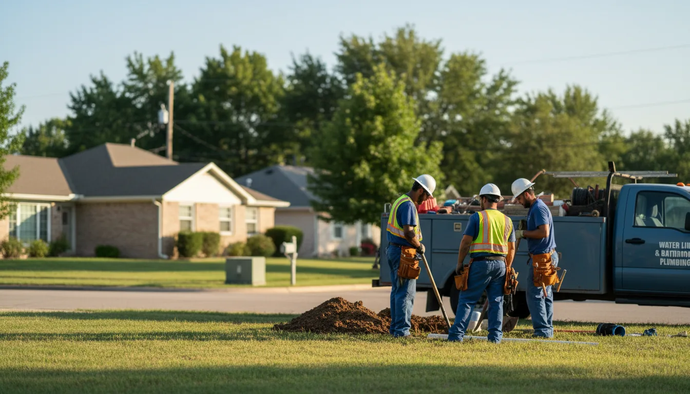 Residential water line and bathroom plumbing service in Drury, MA